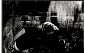 Girl with train Tokyo Japan 2012